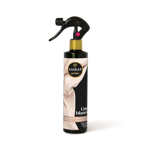 Odświeżacz powietrza w sprayu AMBAR biała pościel | lino blanco 280ml