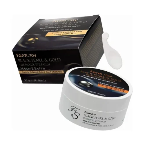 AnyConv.com__Płatki pod oczy FARMSTAY BLACK PEARL GOLD Hydrożel płatki 60szt 1.webp