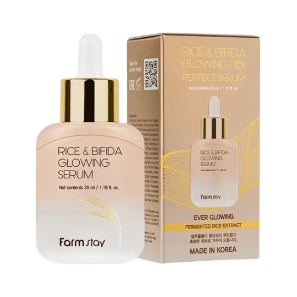 Serum do twarzy FARMSTAY Rozświetlające z ryżem i bifidobakteriami 35ml