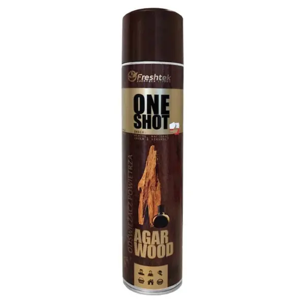 Perfumowany odświeżacz powietrza Freshtek ONE SHOT – Agar Wood 600ml
