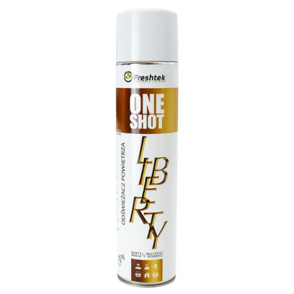 Perfumowany odświeżacz powietrza Freshtek ONE SHOT – LIBERTY 600ml