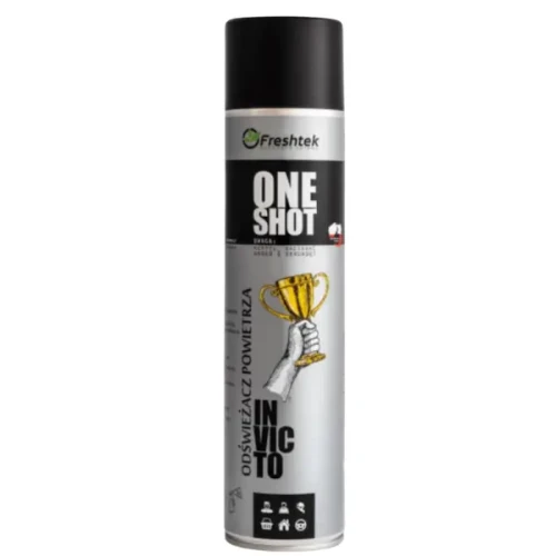 Perfumowany odświeżacz powietrza Freshtek ONE SHOT - Invicto 600ml