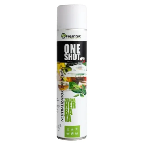 Perfumowany odświeżacz powietrza Freshtek ONE SHOT – Zielona Herbata 600ml