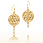 Kolczyki Colibra kwiat życia z kryształkami (P22/LAT/99AU)