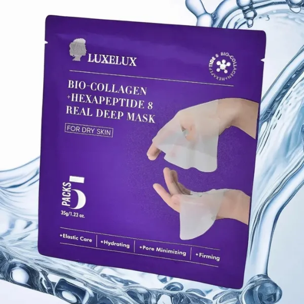 Maseczka w płacie Luxelux żelowa  BIO-COLLAGEN + HEXAPEPTIDE 8 35g.webp