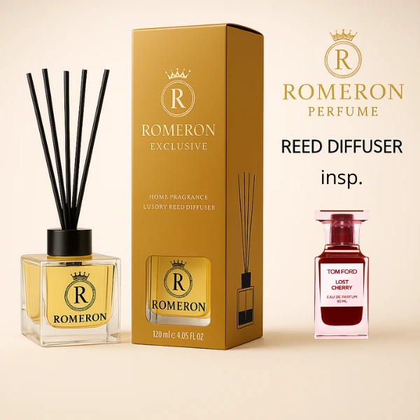 Patyczki zapachowe ROMERON EXCLUSIVE LOST CHERRY Home Fragrance Luxury Reed Diffuser 120ml_8682287851470.webp
