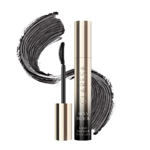 CLARESA SEXY BLACK VOLUME & CURL MASCARA Tusz do rzęs czarny pogrubiająco-podkręcający, 10 g