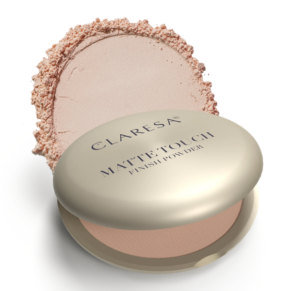 CLARESA MATTE TOUCH FINISH POWDER Matujący prasowany puder wykończeniowy
