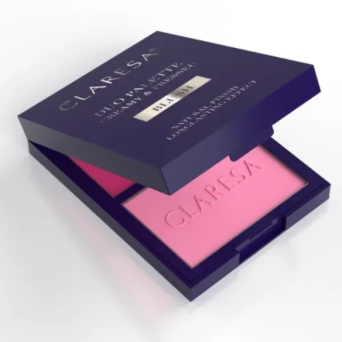 AnyConv.com__Claresa Duo Palette Creamy & Pressed - Blush, 01 Awesome Blossom, Kremowo-Pudrowa Paleta Do Konturowania - Róż 8,5g.webp