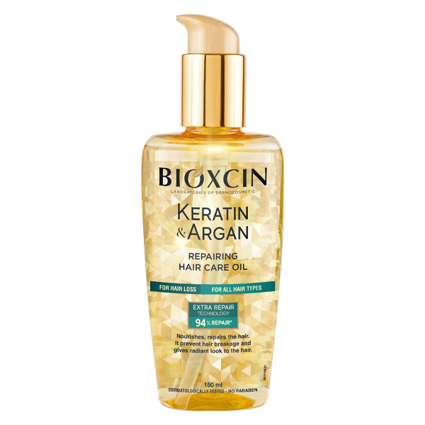 Bioxcin regenerujący olejek do pielęgnacji włosów Keratin&Argan 150ml _.webp