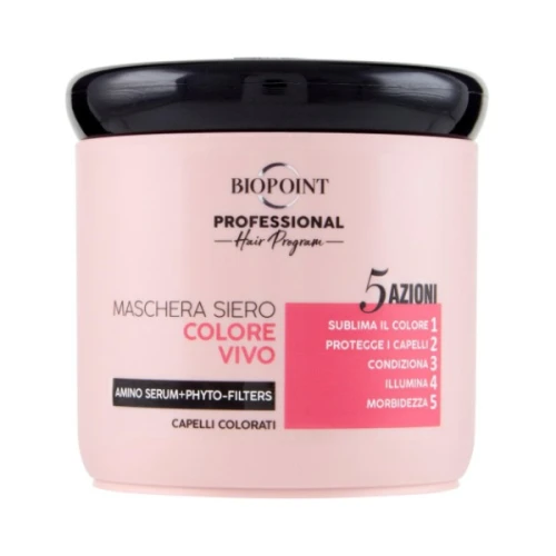 Biopoint Mashera Siero Colore Vivo odżywcza maska do włosów ożywiająca kolor 400ml