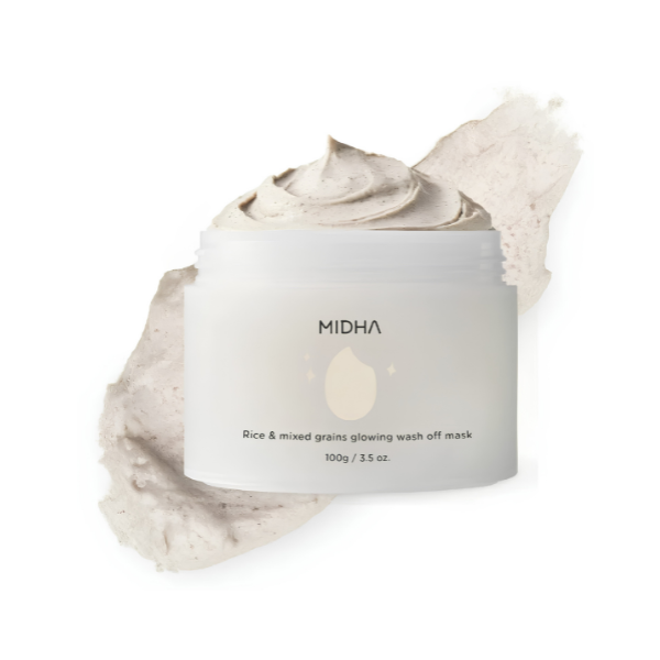 MIDHA  Rice & mixed grains glowing wash off mask maseczka do twarzy z ryżem i zbożami 100ml