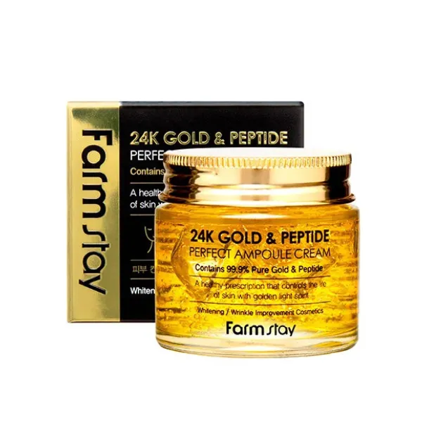Farmstay 24K Gold & Peptide ampułka do twarzy z 24-karatowym złotem i peptydami 80ml