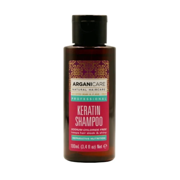 Arganicare Keratin Shampoo Travel szampon do włosów z keratyną 100ml