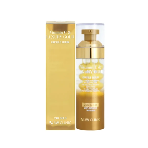 3W Clinic Vitamin C & Luxury Gold Capsule Serum koreańskie serum kapsułkowe z witaminą C i 24K złotem 56g