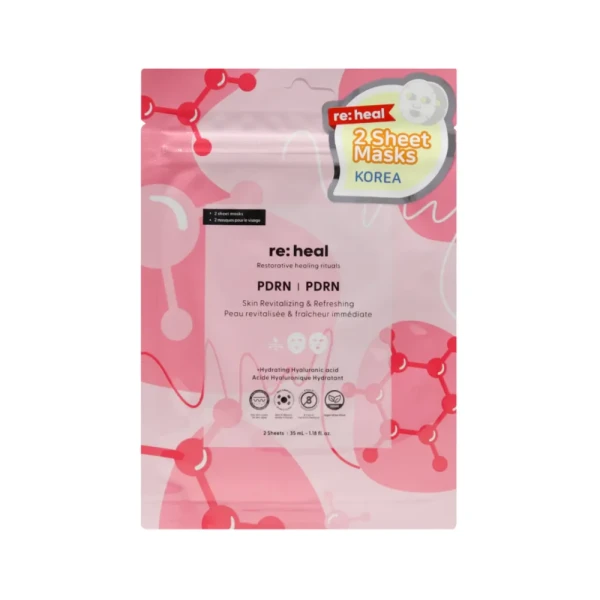 re:heal 2-sheet face mask (PDRN) maski w płacie do twarzy z PDRN 2x35ml.webp