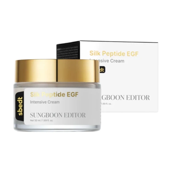 SUNGBOON EDITOR Silk Peptide EGF Intensive Cream Koreański luksusowy krem z jedwabiem i EGF 50ml