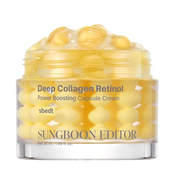 SUNGBOON EDITOR Deep Collagen Retinol Power Boosting Capsule Cream ujędrniający krem koreański z retinolem i kolagenem 50ml