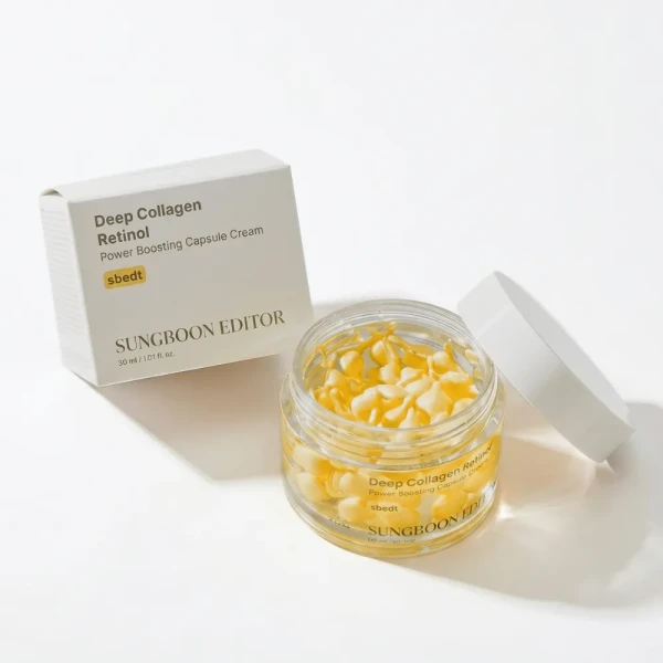 SUNGBOON EDITOR Deep Collagen Retinol Power Boosting Capsule Cream opakowanie.webp