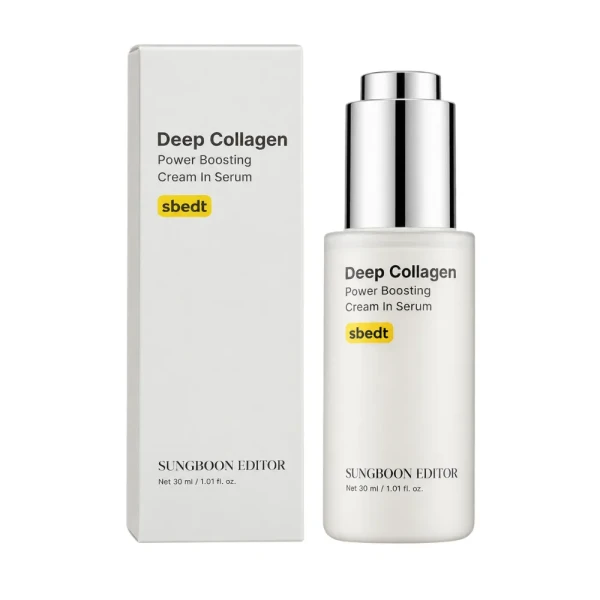 SUNGBOON EDITOR Deep Collagen Power Boosting Cream In Serum koreańskie serum liftingujące z kolagenem i elastyną 30ml