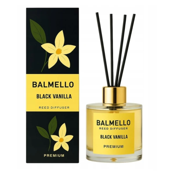 Balmello Black Vanilla Premium patyczki zapachowe 120ml