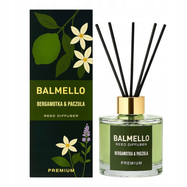 Balmello Bergamot & Patchouli Premium patyczki zapachowe 120ml.webp