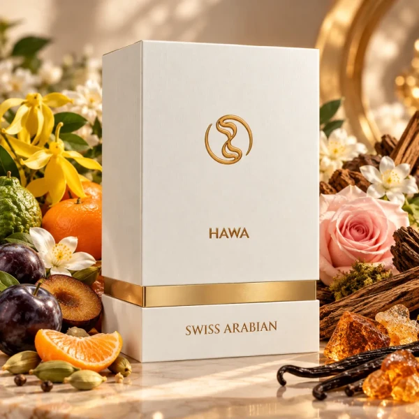 Swiss Arabian Hawa ekstrakt perfum dla kobiet 50ml opakowanie tło