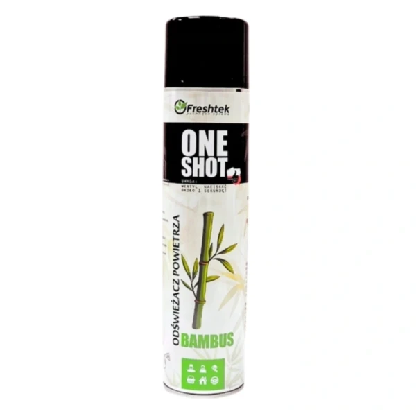 Perfumowany odświeżacz powietrza Freshtek ONE SHOT - BAMBUS 600ml 