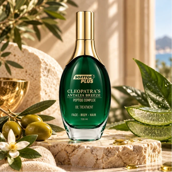Softto Plus Cleopatras Antalya Breeze Peptide Complex Oil Treatment Hair Body Face - turecki olejek do twarzy, ciała i włosów 120ml.webp