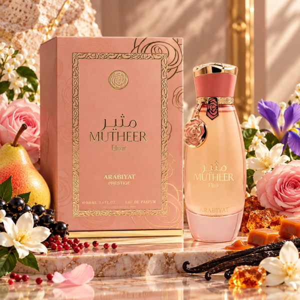 Arabiyat Prestige Mutheer Elixir woda perfumowana dla kobiet 100ml opakowanie