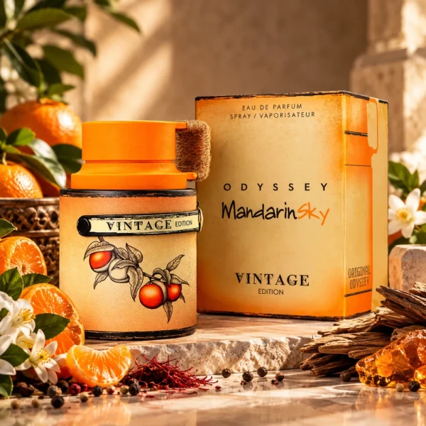 opakowanie Armaf Odyssey Mandarin Sky Vintage Edition woda perfumowana unisex 100ml