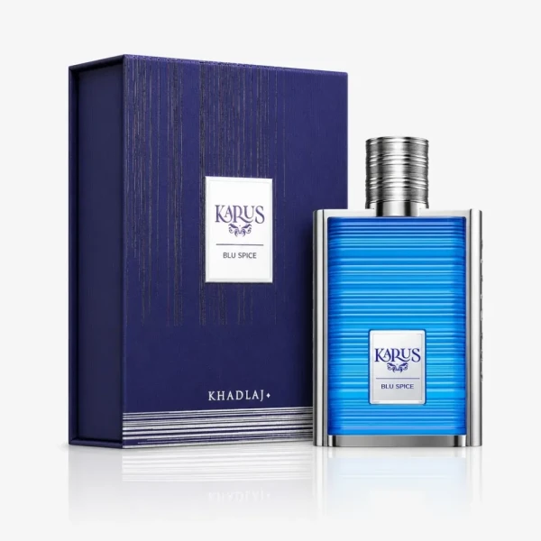 Khadlaj Karus Blue Spice woda perfumowana dla mężczyzn opakowanie flakon