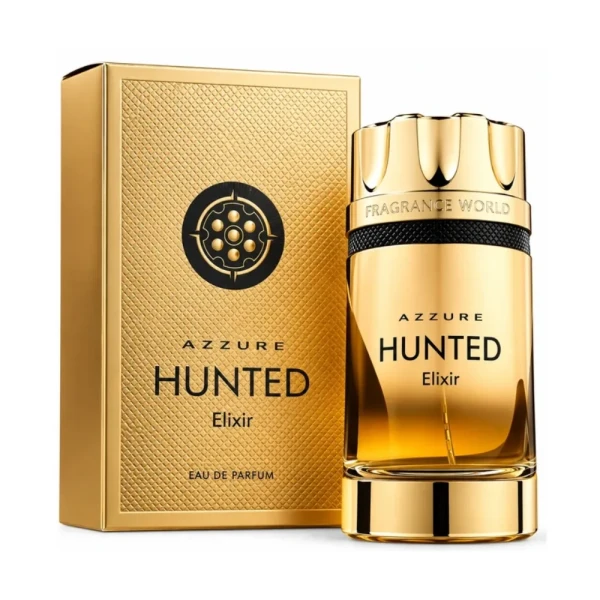 opakowanie Fragrance World Azzure Hunted Elixir woda perfumowana dla mężczyzn 100ml