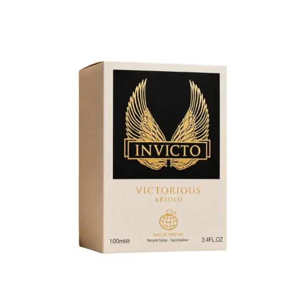 opakowanie Fragrance World Invicto Victorious Absolu woda perfumowana na mężczyzn 100ml
