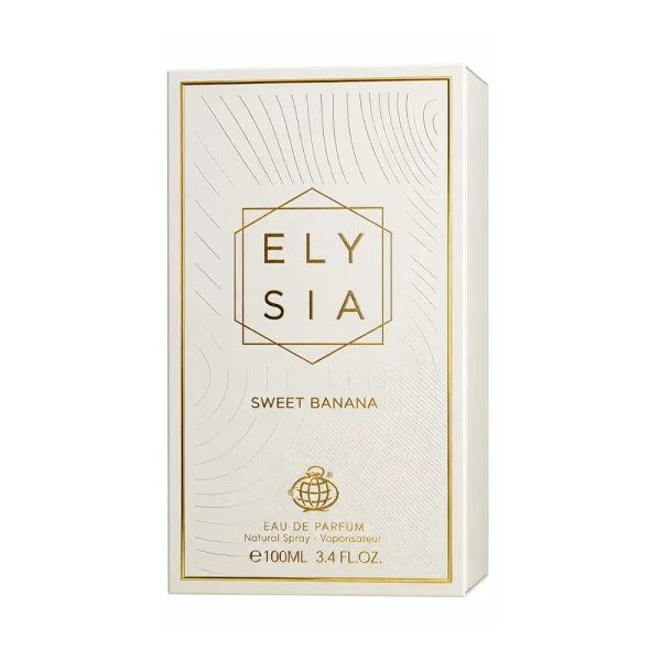 opakowanie Fragrance World Elysia Sweet Banana woda perfumowana dla kobiet 100ml