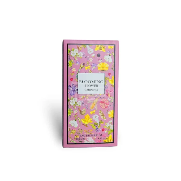 opakowanie Fragrance World Blooming Flower Gardenia woda perfumowana dla kobiet 100ml
