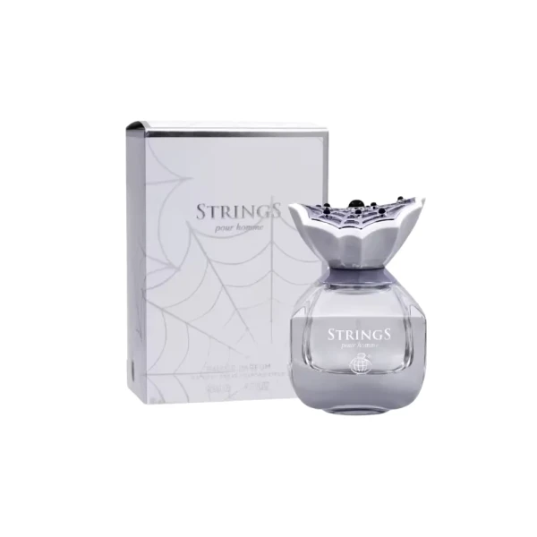 opakowanie Strings Pour Homme Fragrance World woda perfumowana dla mężczyzn 80ml