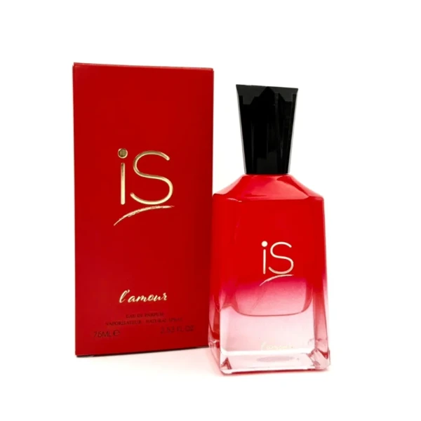 opakowanie Fragrance World iS L'Amour woda perfumowana dla kobiet 75ml