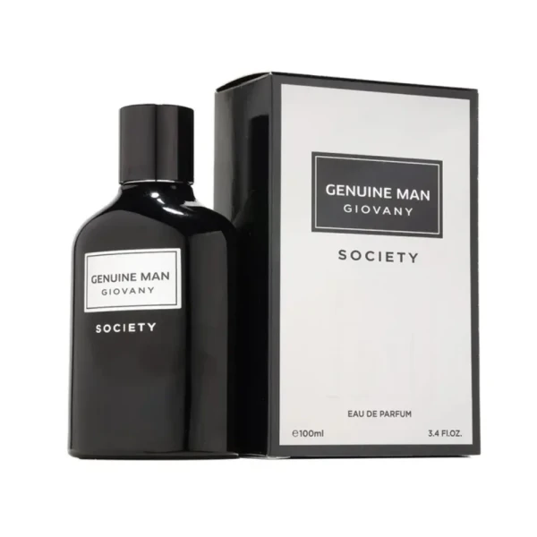 Fragrance World Giovany Genuine Man Society woda perfumowana dla mężczyzn 100ml opakowanie