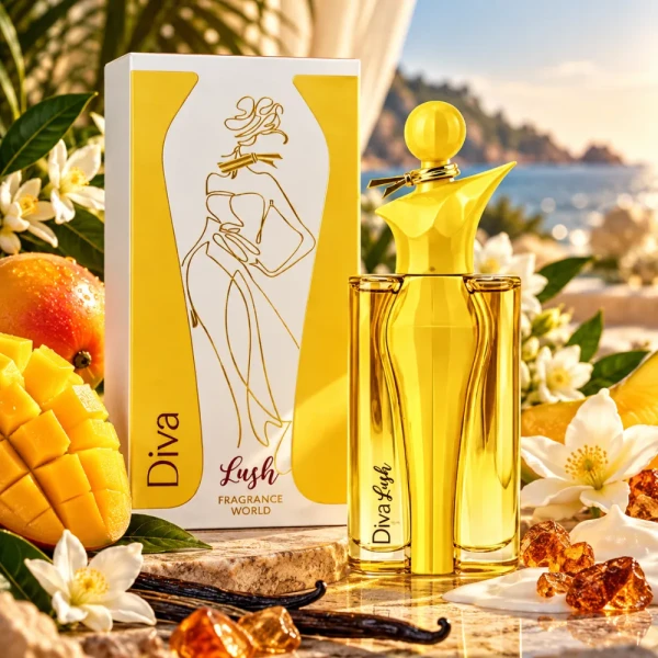 opakowanie Fragrance World Diva Lush woda perfumowana dla kobiet 100ml