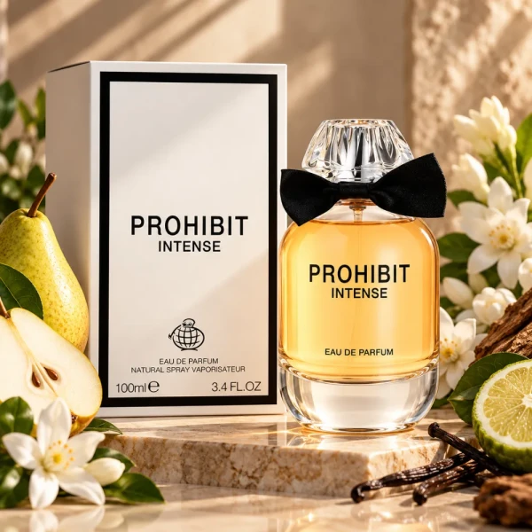 Fragrance World Prohibit Intense woda perfumowana dla kobiet 100 ml opakowanie