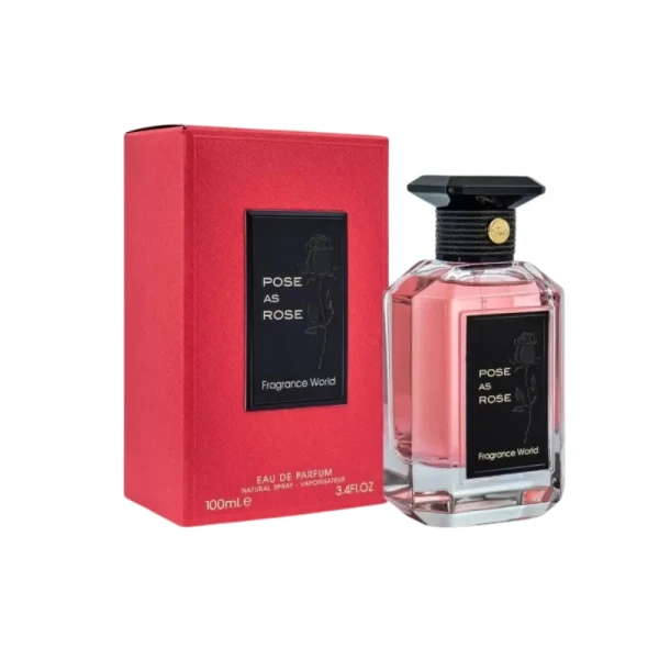 opakowanie Fragrance World Pose As Rose woda perfumowana dla kobiet 100ml