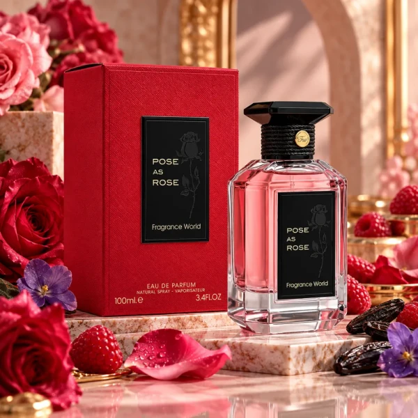 Fragrance World Pose As Rose woda perfumowana dla kobiet 100ml opakowanie