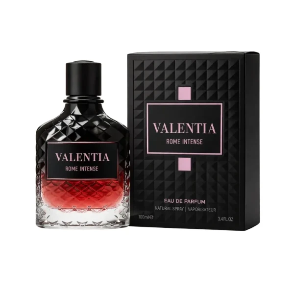 opakowanie Fragrance World Valentia Rome Intense woda perfumowana dla mężczyzn 100ml