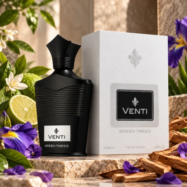 Fragrance World Venti Green Tweed woda perfumowana dla mężczyzn 100ml opakowanie