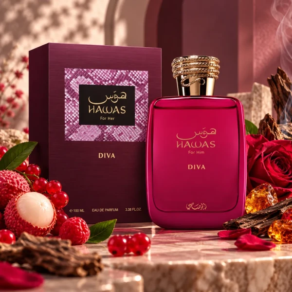 opakowanie Rasasi Hawas Diva woda perfumowana dla kobiet 100ml