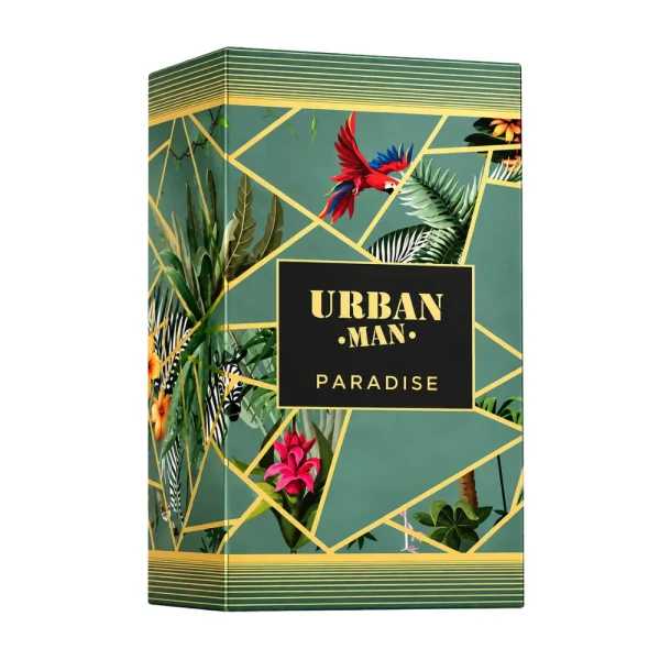 opakowanie Fragrance World Urban Man Paradise woda perfumowana dla mężczyzn 90ml