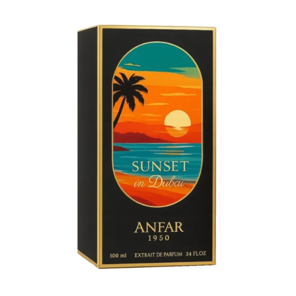 Anfar 1950 Sunset in Dubai woda perfumowana unisex 100ml opakowanie