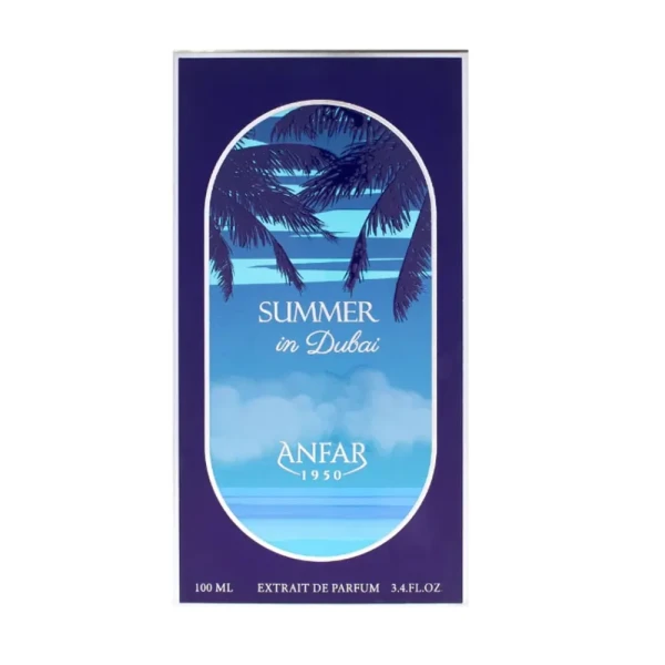 Anfar 1950 Summer in Dubai ekstrakt perfum unisex 100ml opakowanie