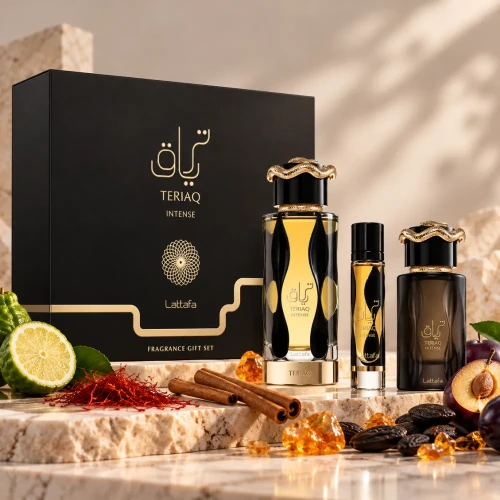 lattafa teriaq intense woda perfumowana 100 ml   zestaw  